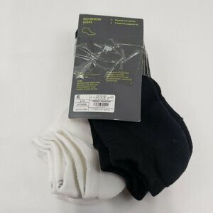 All In Motion Show Socks Women 4pk Black White Size Medium (Shoe Size 4-10)